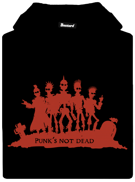 Punks Not Dead pánska mikina klokanka Black