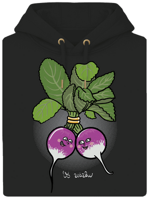 Reďkovky vo zväzku unisex mikina premium Dark Black