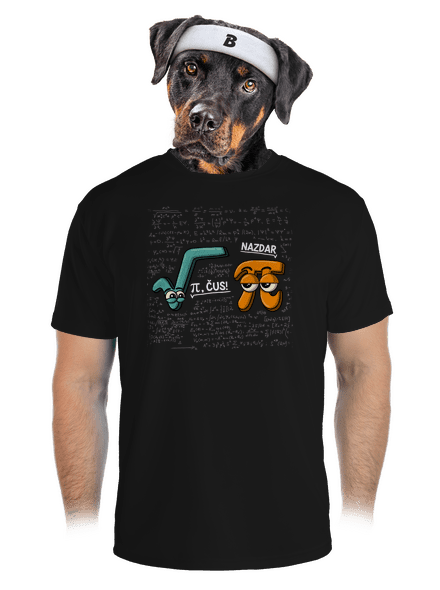 Pí, čus! pánske športové tričko Black