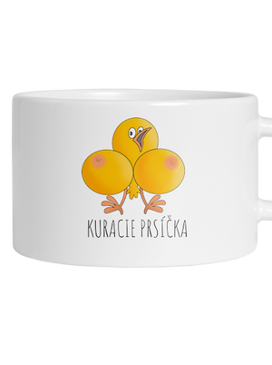 Kuracie prsíčka hrnček makronka White