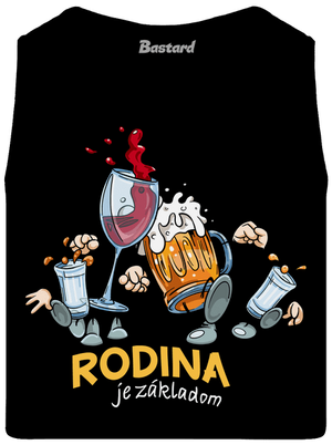 Rodina je základom pánske tielko Black
