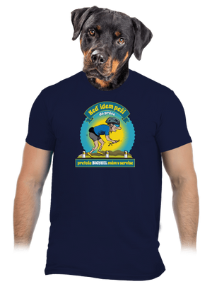 Závislosť na bicykli pánske tričko Navy