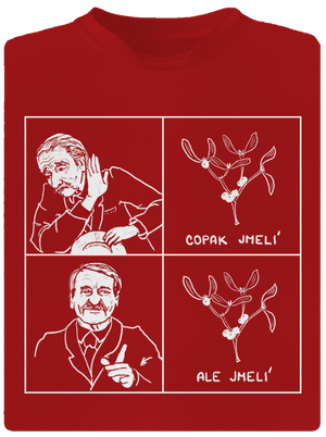 Cimrman: Copak jmelí pánske športové tričko Red Mal