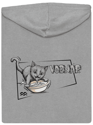 Mačací horoskop: Vodnár pánska mikina na zips Light Melange