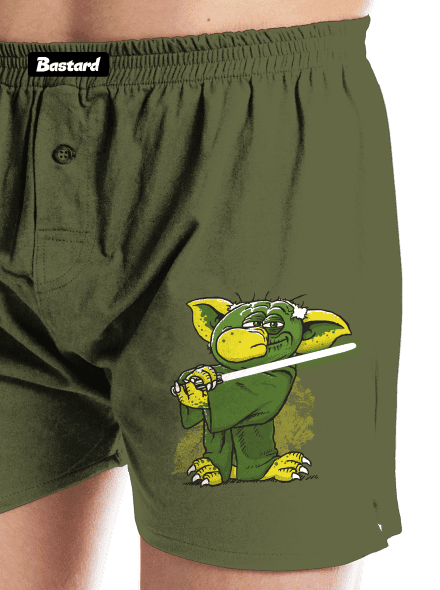 Yoda v rákosí pánske trenky Khaki