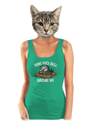 Ranné vtáča spí dámske tielko klasické Mint Mal