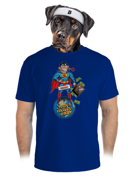 Supermachoman pánske športové tričko Royal Blue Mal