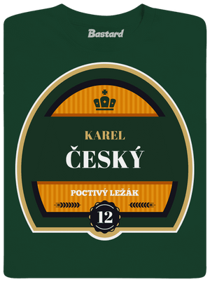 Pivná etiketa pánske tričko Bottle Green