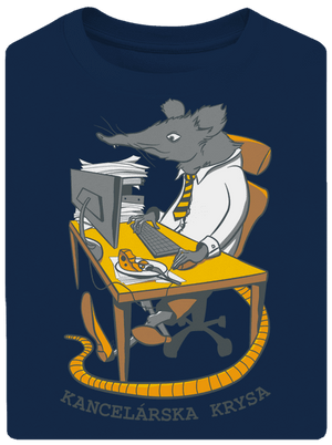 Kancelárska krysa unisex tričko oversized Midnight Blue