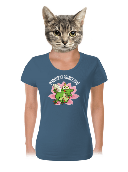 Pobozkaj princeznú a princa dámske tričko Denim