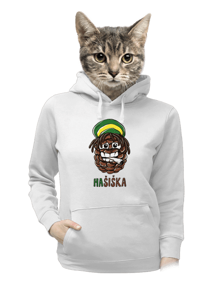 Hašiška dámska mikina klokanka White