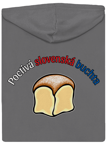 Poctivá buchta a klobása dámska mikina na zips Steel Gray