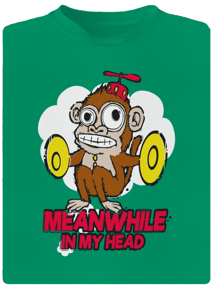Monkey in my head detské športové tričko Kelly Green Mal