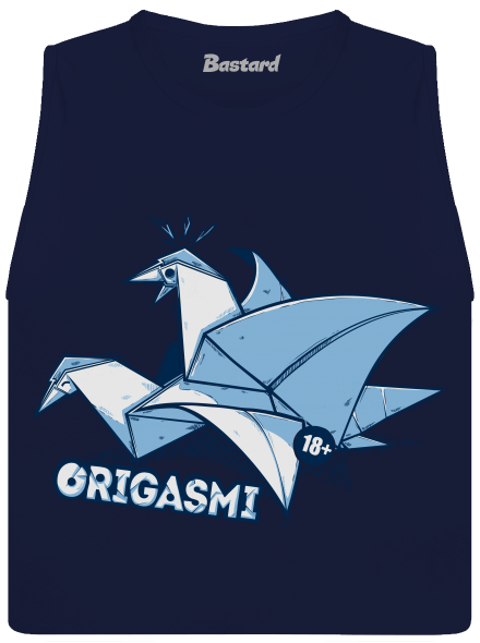 Origasmi dámske tielko voľné Navy