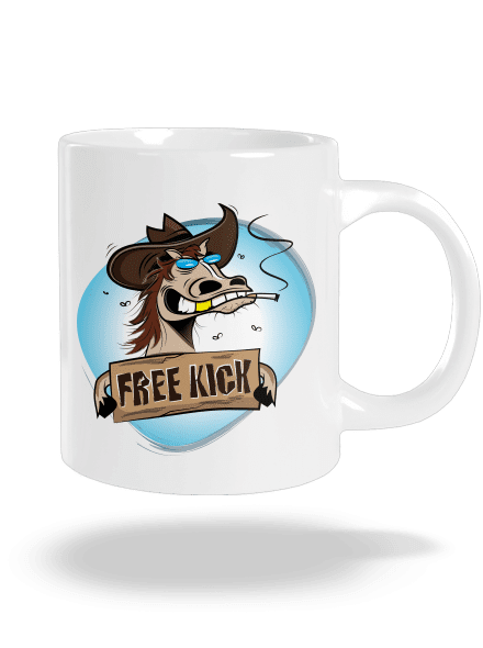 Free kick veľký hrnček White