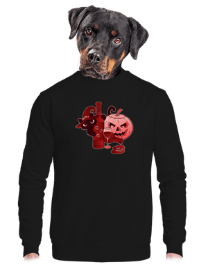 Hello, víno unisex mikina bez kapucne Black