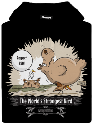Strongest bird pánska mikina klokanka Black