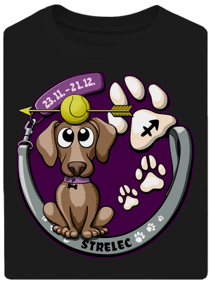 Psí horoskop: Strelec unisex tričko oversized Black