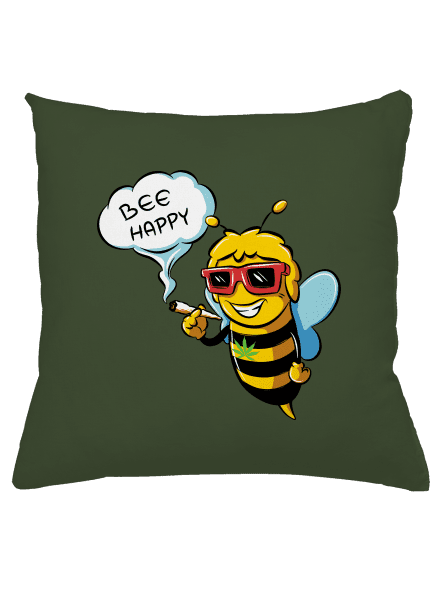 Bee happy vankúš Olive Green