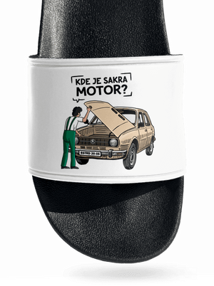 Kde je motor? šľapky White