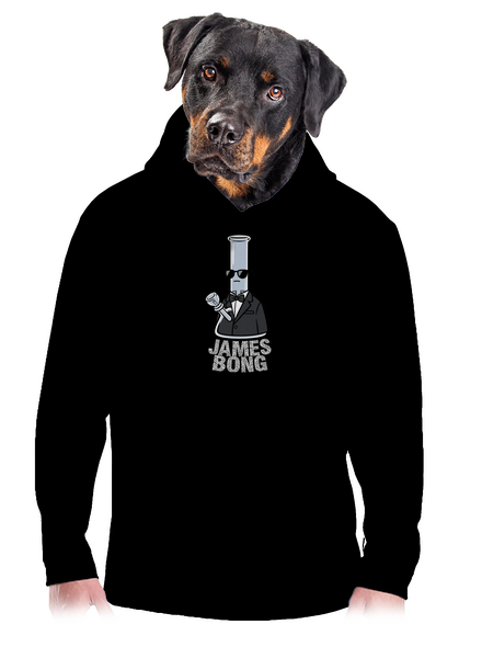 James Bong pánska mikina klokanka Black