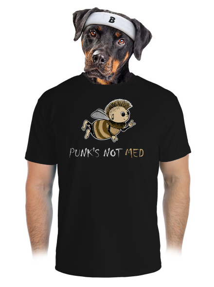 Punks Not Med pánske športové tričko Black