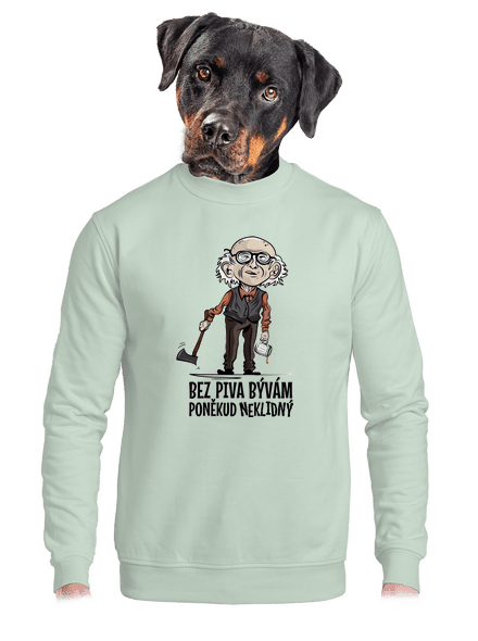 Neklidný bez piva unisex mikina bez kapucne Blush Mint