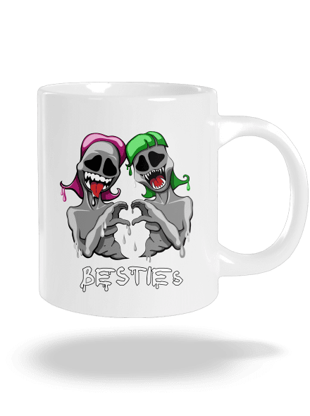 Besties veľký hrnček White