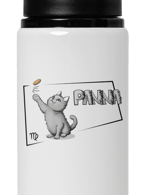 Mačací horoskop: Panna flaša na vodu White