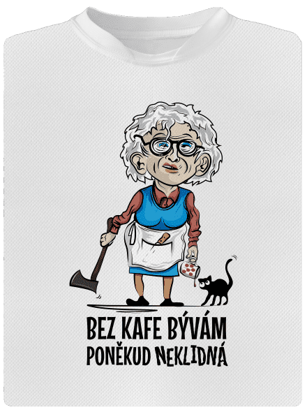 Neklidná bez kafe pánske športové tričko White