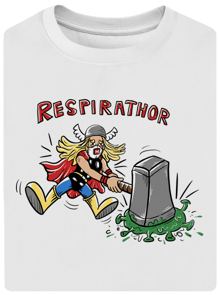 Respirathor unisex tričko oversized White