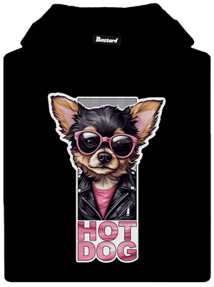 Very hot dog pánska mikina klokanka Black