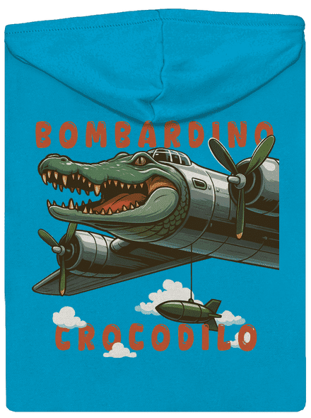 Bombardino Crocodilo – Italian Brainrot dámska mikina na zips Blue Atol