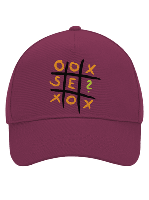 Piškvorky šiltovka baseballka Burgundy