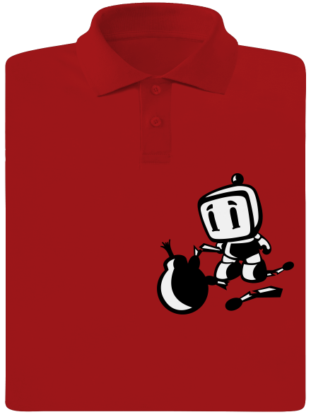 Bomberman pánska polokošeľa Red Mal