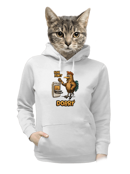 Som dobrý dámska mikina klokanka White