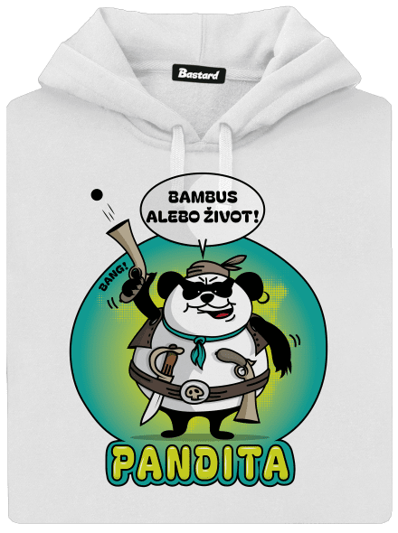 Pandita dámska mikina klokanka White
