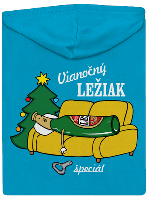 Vianočný ležiak dámska mikina na zips Blue Atol