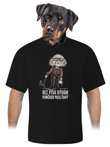 Neklidný bez piva unisex tričko oversized Black