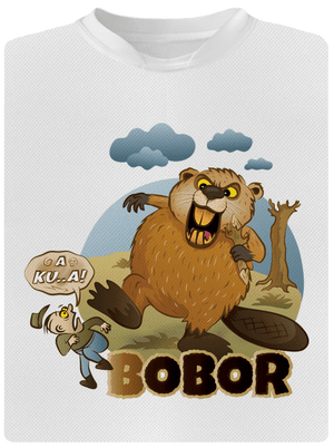 Bobor obor detské športové tričko White