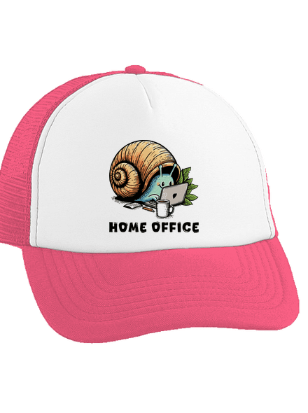 Slimákov home office šiltovka truckerka Fluorescent Pink cap