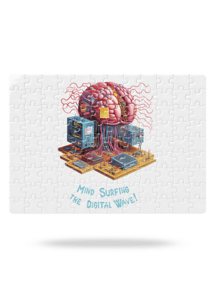 Mind surfing the digital wave puzzle White