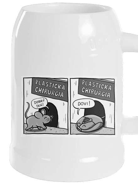 Myš na plastike polliter White