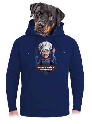 Super babička unisex mikina premium Navy