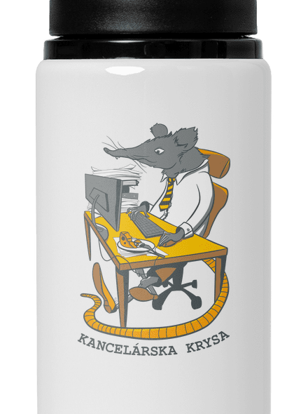 Kancelárska krysa flaša na vodu White