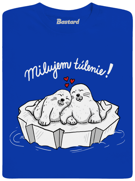 Milujem túlenie pánske dlhý rukáv Royal Blue