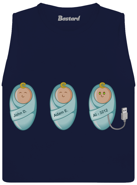 AI baby dámske tielko voľné Navy
