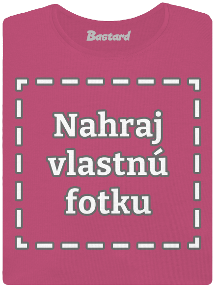 Vlastná potlač dámske tričko s lemom Magenta