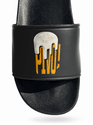 Nápis Pivo šľapky Black