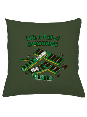 Uchované v pamäti vankúš Olive Green